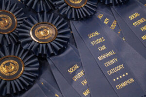 Blue MCS Social Studies Fair ribbons